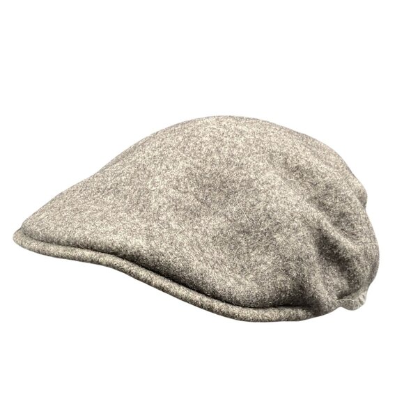 Vintage Kangol Gray Fine Wool Newsboy Cap With Earflaps Cabby Hat - Picture 2 of 8